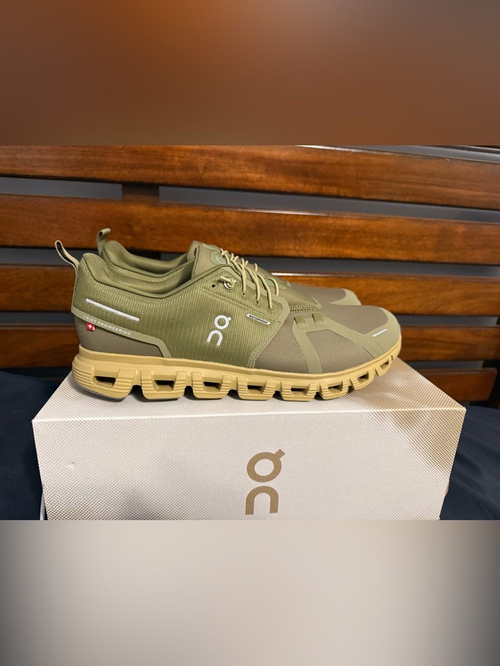 BRAND NEW* On Cloud 6 Waterproof Olive Safari 3MF10062231 Men's Sz 11.5 & 12